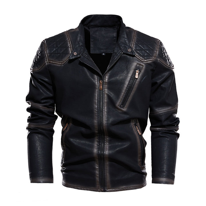 Men's biker jacket made of synthetic leather Lisslune