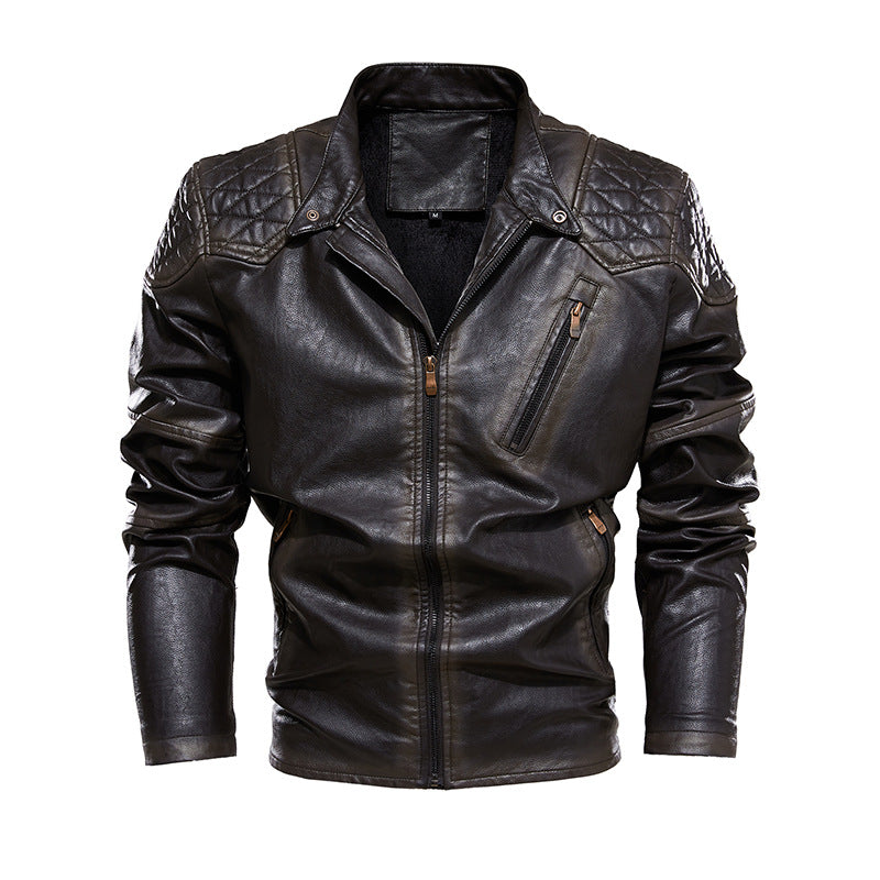 Men's biker jacket made of synthetic leather Lisslune