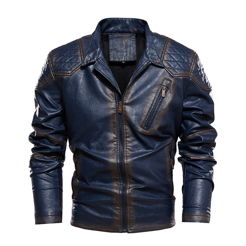 Men's biker jacket made of synthetic leather Lisslune