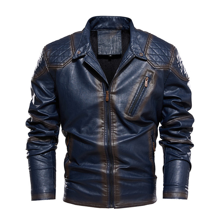 Men's biker jacket made of synthetic leather Lisslune