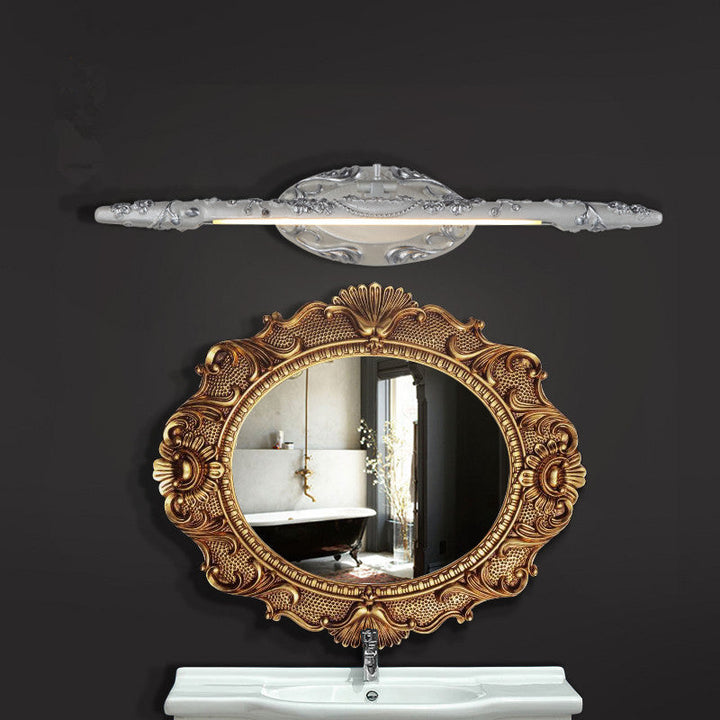 Skørter | 19.5"/23.5"/26" Width Silver Extended Vanity Light Classic Metal LED Bathroom Wall Lamp, White/Warm Light