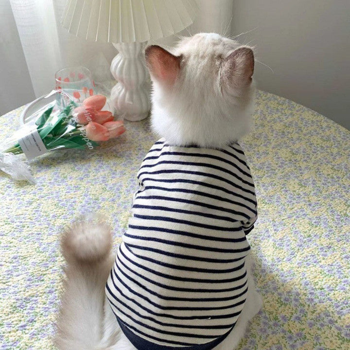 Lisslune | Cozy Cat & Puppy Striped Winter Vest