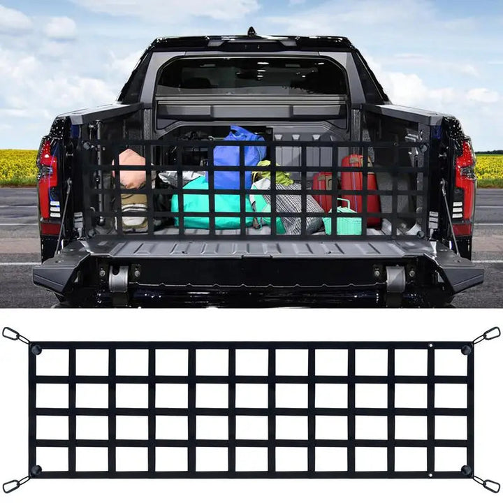 Lisslune | Heavy-duty truck tailgate cargo net with UV protection for full-size trucks