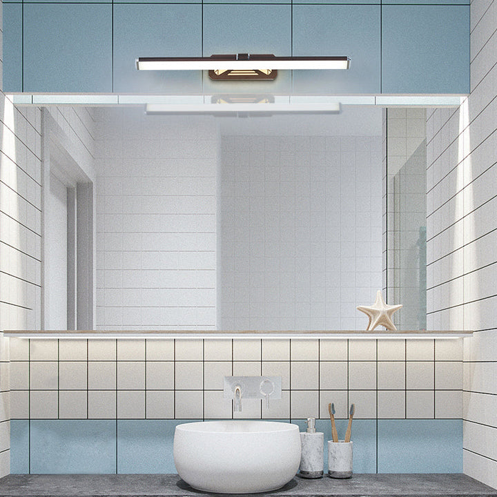 Skørter | Brown extendable vanity light classic metal LED 16.5"/23" wide bathroom wall lamp in white/warm light