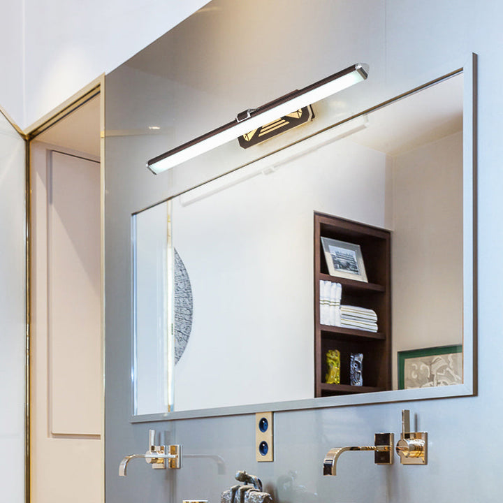 Skørter | Brown extendable vanity light classic metal LED 16.5"/23" wide bathroom wall lamp in white/warm light