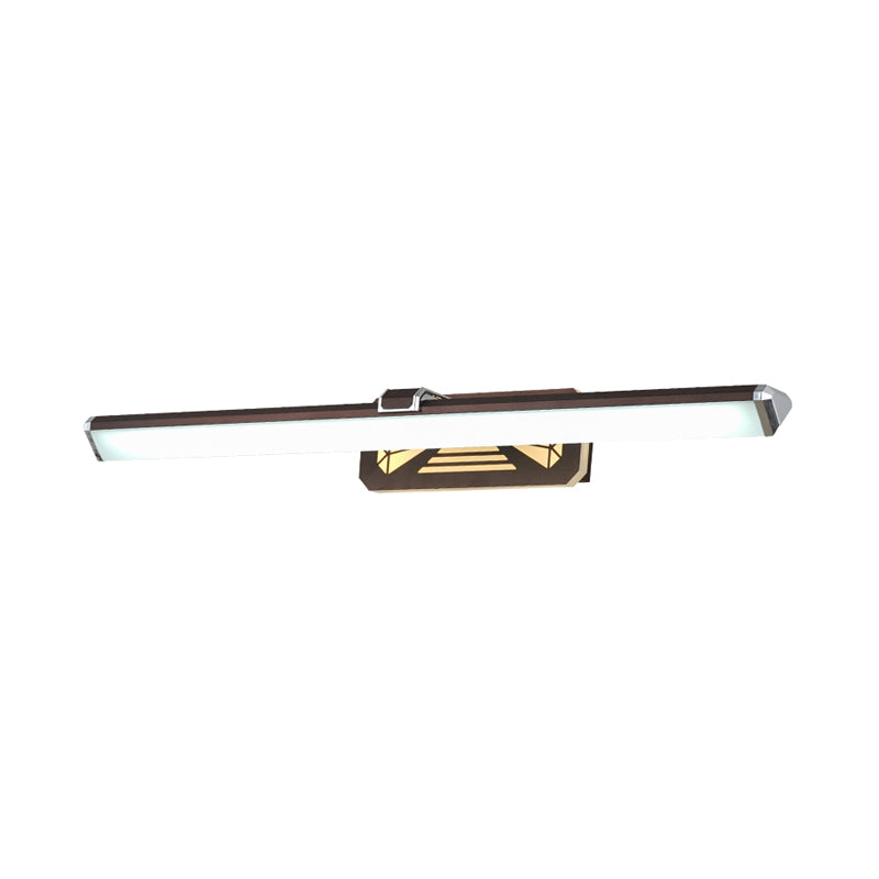 Skørter | Brown extendable vanity light classic metal LED 16.5"/23" wide bathroom wall lamp in white/warm light