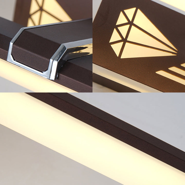 Skørter | Brown extendable vanity light classic metal LED 16.5"/23" wide bathroom wall lamp in white/warm light