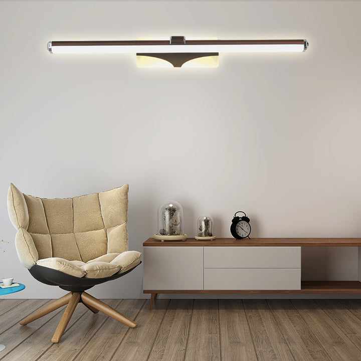 Skørter | Brown extended Vanity light fitting classic metal LED bathroom wall lamp in white/warm light, 16.5"/23" wide