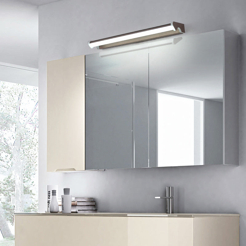 Skørter | 16"/22.5" Width Brown Extended Vanity Light Fixture Classic Metal LED Bathroom Wall Light Lamp, White/Warm Light