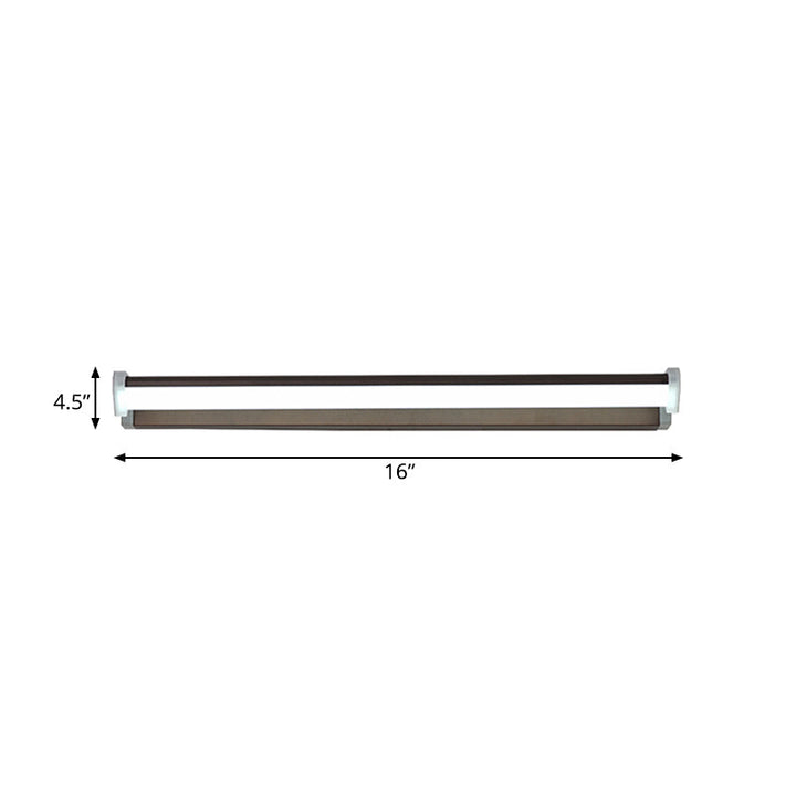 Skørter | 16"/22.5" Width Brown Extended Vanity Light Fixture Classic Metal LED Bathroom Wall Light Lamp, White/Warm Light