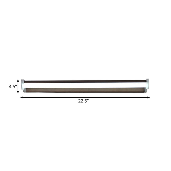 Skørter | 16"/22.5" Width Brown Extended Vanity Light Fixture Classic Metal LED Bathroom Wall Light Lamp, White/Warm Light