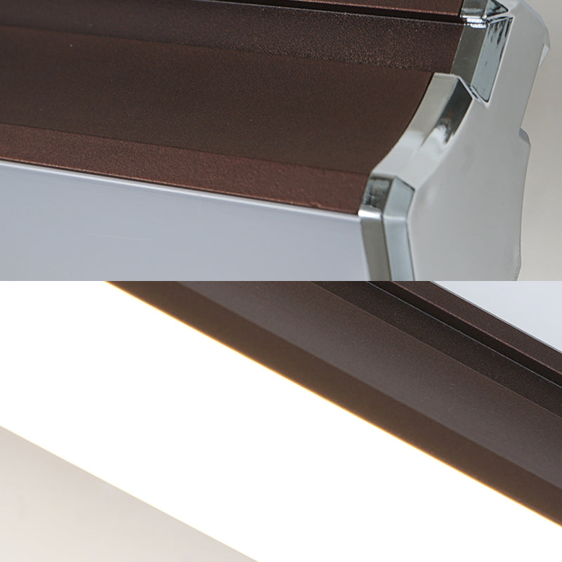 Skørter | 16"/22.5" Width Brown Extended Vanity Light Fixture Classic Metal LED Bathroom Wall Light Lamp, White/Warm Light