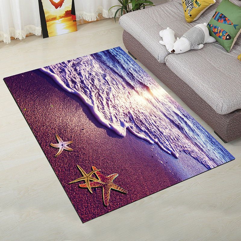 Lisslune | Personality Scandinavian Carpet Multi Colors 3D Print Scenery Carpet Washable Non-slip Stain-resistant Rug for Home
