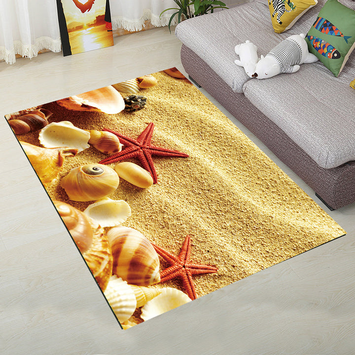 Lisslune | Personality Scandinavian Carpet Multi Colors 3D Print Scenery Carpet Washable Non-slip Stain-resistant Rug for Home