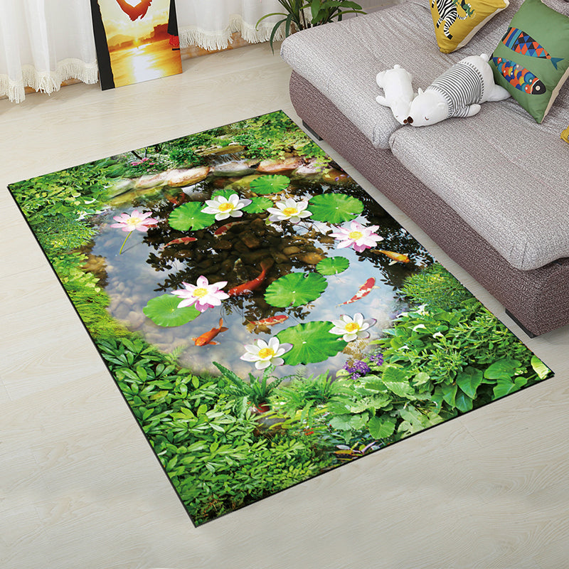 Lisslune | Personality Scandinavian Carpet Multi Colors 3D Print Scenery Carpet Washable Non-slip Stain-resistant Rug for Home