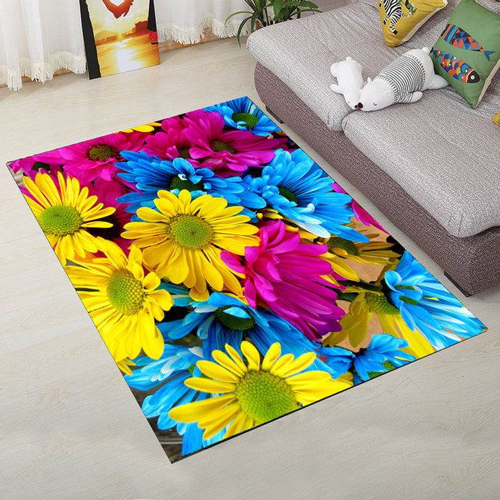Lisslune | Personality Scandinavian Carpet Multi Colors 3D Print Scenery Carpet Washable Non-slip Stain-resistant Rug for Home
