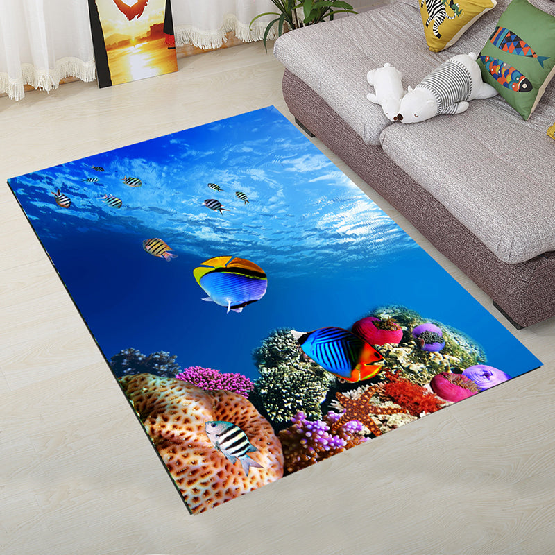 Lisslune | Personality Scandinavian Carpet Multi Colors 3D Print Scenery Carpet Washable Non-slip Stain-resistant Rug for Home