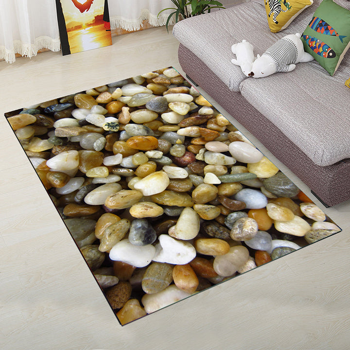 Lisslune | Personality Scandinavian Carpet Multi Colors 3D Print Scenery Carpet Washable Non-slip Stain-resistant Rug for Home