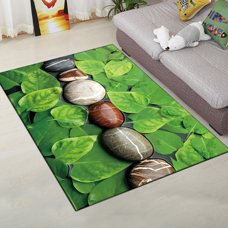 Lisslune | Multi-Color Modern Rug Polyester Digital Graphic Living Room Rug Non-Slip Back Pet-Friendly Washable Rug for Guest Room