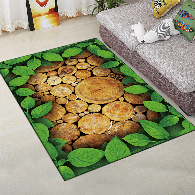 Lisslune | Multi-Color Modern Rug Polyester Digital Graphic Living Room Rug Non-Slip Back Pet-Friendly Washable Rug for Guest Room