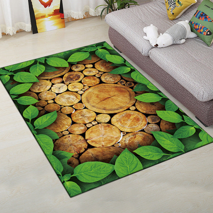 Lisslune | Multi-Color Modern Rug Polyester Digital Graphic Living Room Rug Non-Slip Back Pet-Friendly Washable Rug for Guest Room