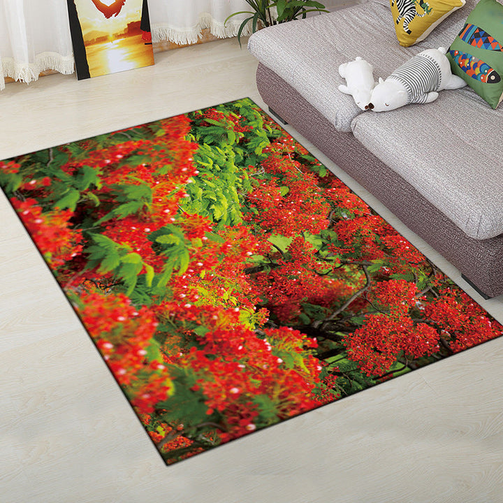 Lisslune | Multi-Color Modern Rug Polyester Digital Graphic Living Room Rug Non-Slip Back Pet-Friendly Washable Rug for Guest Room