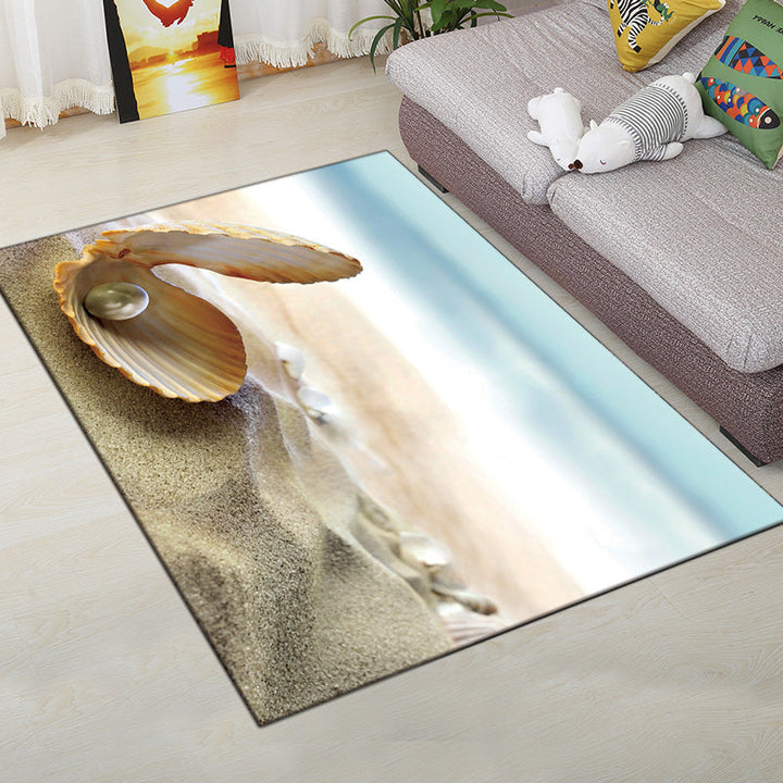 Lisslune | Multi-Color Modern Rug Polyester Digital Graphic Living Room Rug Non-Slip Back Pet-Friendly Washable Rug for Guest Room
