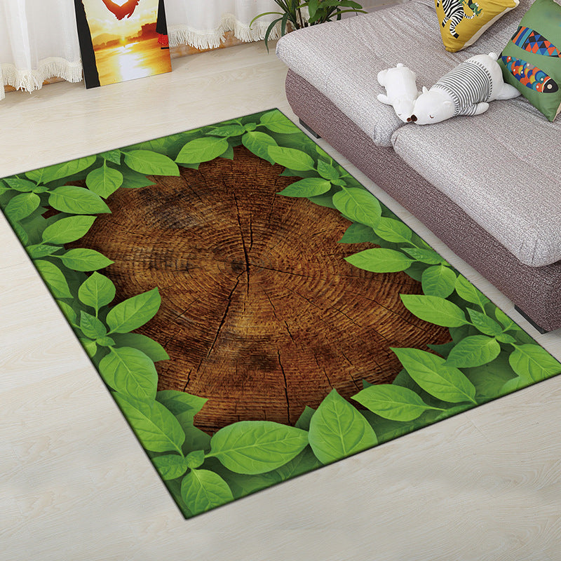 Lisslune | Multi-Color Modern Rug Polyester Digital Graphic Living Room Rug Non-Slip Back Pet-Friendly Washable Rug for Guest Room