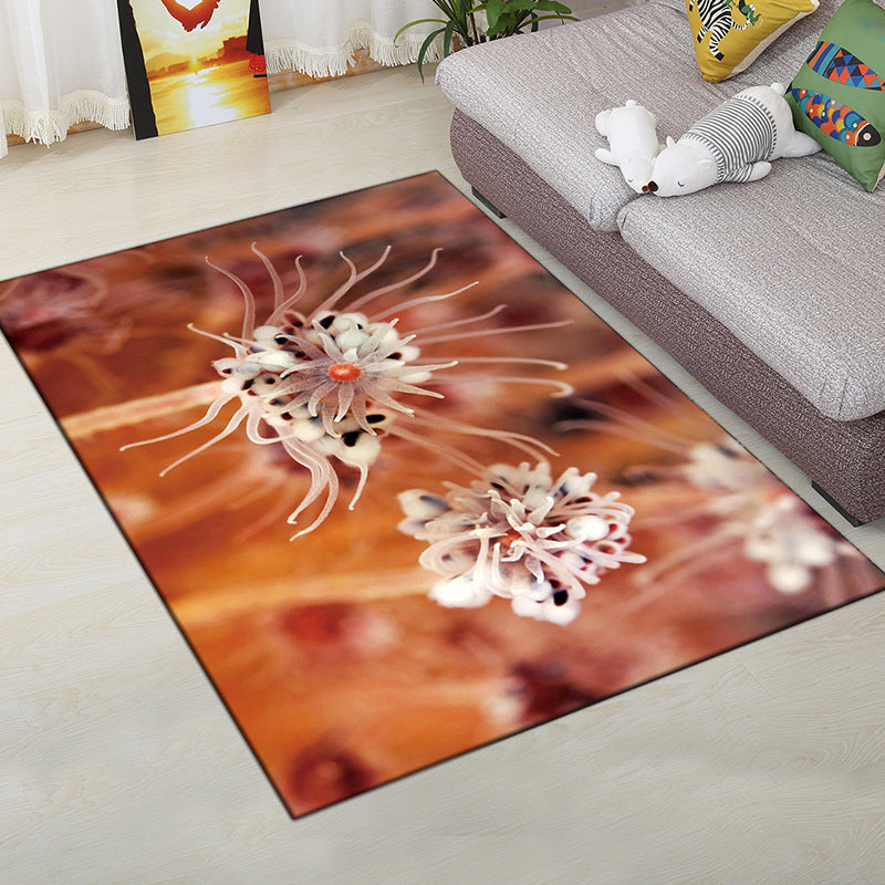 Lisslune | Multi-Color Modern Rug Polyester Digital Graphic Living Room Rug Non-Slip Back Pet-Friendly Washable Rug for Guest Room