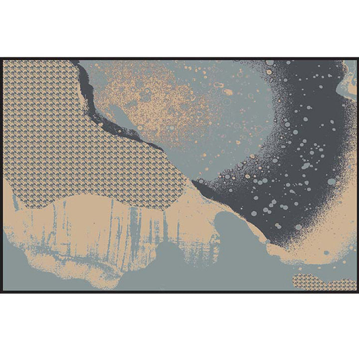 Lisslune | Multicolor 3D Illusion Geometry Rug Polyester Modernist Rug Non-Slip Pet-Friendly Machine Washable Rug for the Large Room