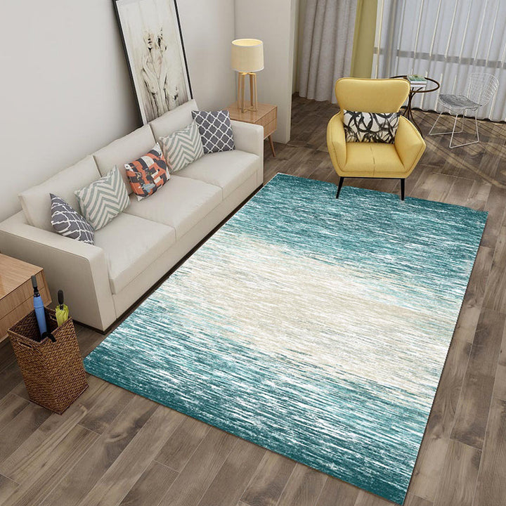 Lisslune | Multicolor 3D Illusion Geometry Rug Polyester Modernist Rug Non-Slip Pet-Friendly Machine Washable Rug for the Large Room