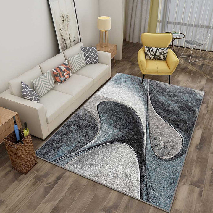 Lisslune | Multicolor 3D Illusion Geometry Rug Polyester Modernist Rug Non-Slip Pet-Friendly Machine Washable Rug for the Large Room