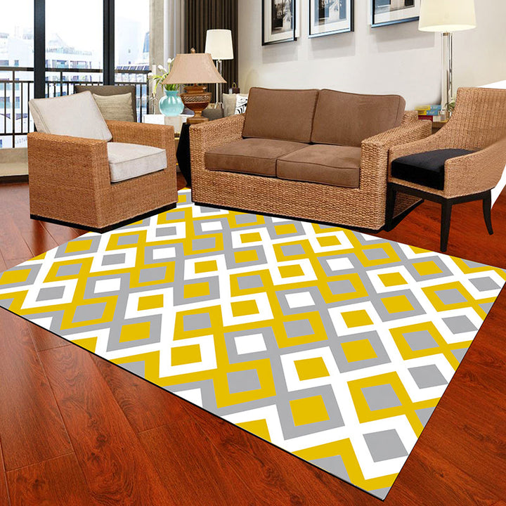 Lisslune | Black and White Novelty Rug Polypropylene Optical Illusions Geometric Carpet Stain Resistant Pet Friendly Non Slip Rug for Home