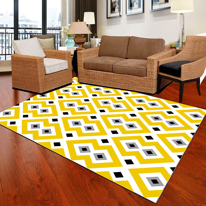 Lisslune | Black and White Novelty Rug Polypropylene Optical Illusions Geometric Carpet Stain Resistant Pet Friendly Non Slip Rug for Home