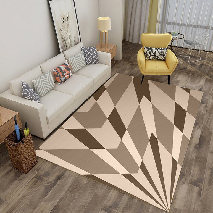 Lisslune | Enchanting Multicolor Novelty Carpet Synthetic Twist Checker 3D Illusion Rug Machine Washable Pet Friendly Non-Slip Rug for Room