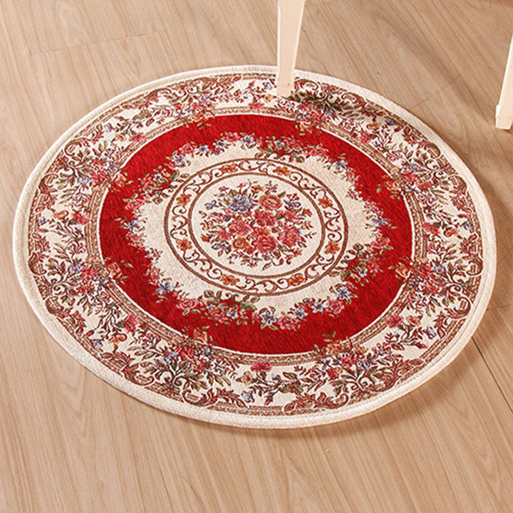 Lisslune | Nostalgia Multicolored Peony Rug Polypropylene Antique Rug Pet Friendly Non-Slip Back Stain Resistant Rug for Large Rooms