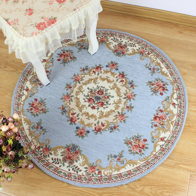 Lisslune | Victorian style Jacquard carpet Multicolored cotton rug pet-friendly non-slip back rug for dining room