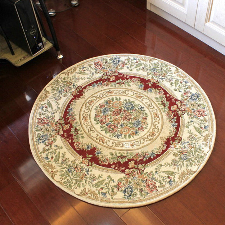 Lisslune | Victorian style Jacquard carpet Multicolored cotton rug pet-friendly non-slip back rug for dining room