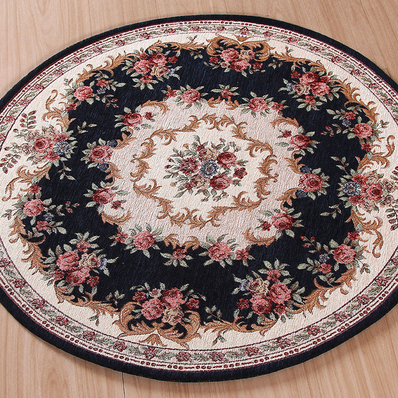 Lisslune | Classic traditional carpet multicolored washable dog-friendly non-slip carpet for bedrooms