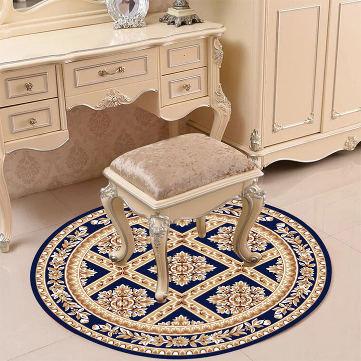 Lisslune | Victorian Bedroom Carpet Multicolored Peony Carpet Polyester Stain Resistant Washable Non-Slip Carpet