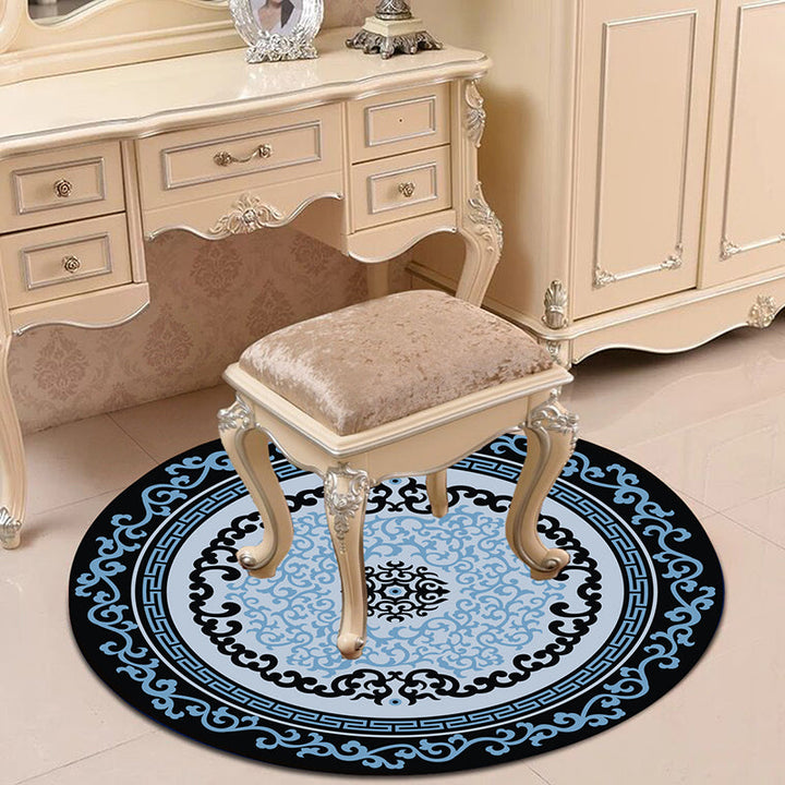 Lisslune | Victorian Bedroom Carpet Multicolored Peony Carpet Polyester Stain Resistant Washable Non-Slip Carpet