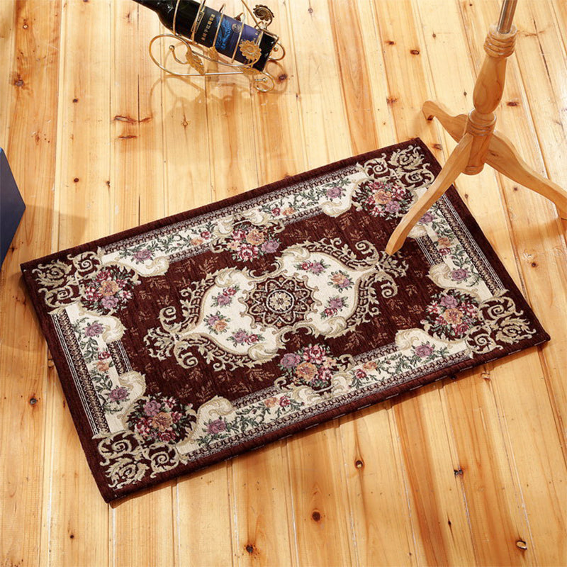 Lisslune | Classic Victoria area rug Multicolor flower carpet Pet-friendly Washable Non-slip backing Door mat