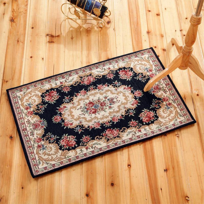 Lisslune | Classic Victoria area rug Multicolor flower carpet Pet-friendly Washable Non-slip backing Door mat