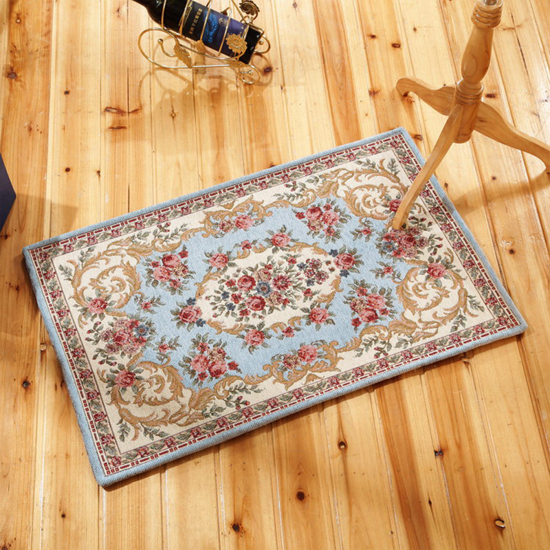 Lisslune | Classic Victoria area rug Multicolor flower carpet Pet-friendly Washable Non-slip backing Door mat