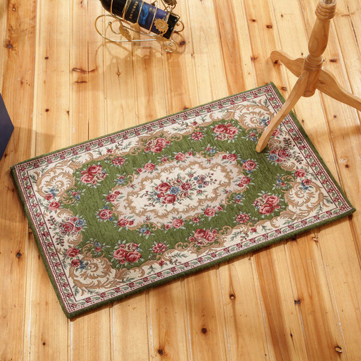 Lisslune | Classic Victoria area rug Multicolor flower carpet Pet-friendly Washable Non-slip backing Door mat