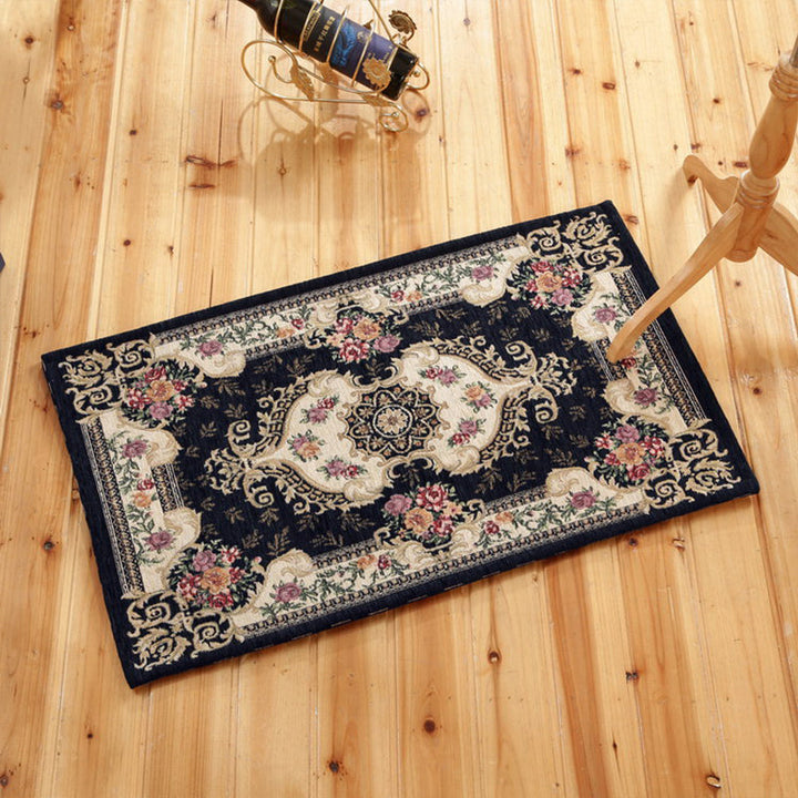 Lisslune | Classic Victoria area rug Multicolor flower carpet Pet-friendly Washable Non-slip backing Door mat