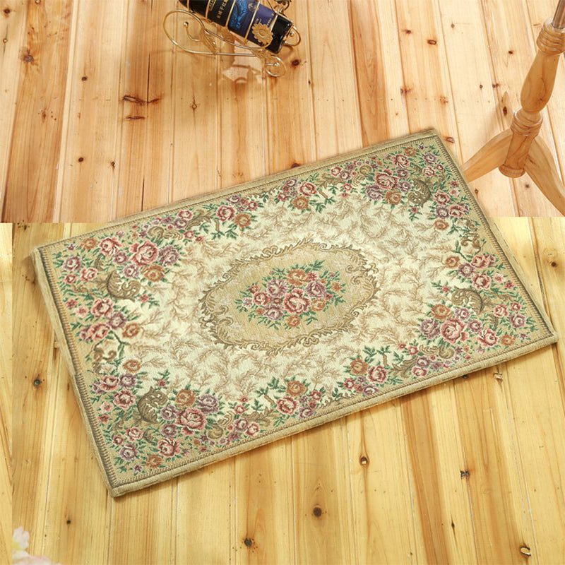Lisslune | Classic Victoria area rug Multicolor flower carpet Pet-friendly Washable Non-slip backing Door mat