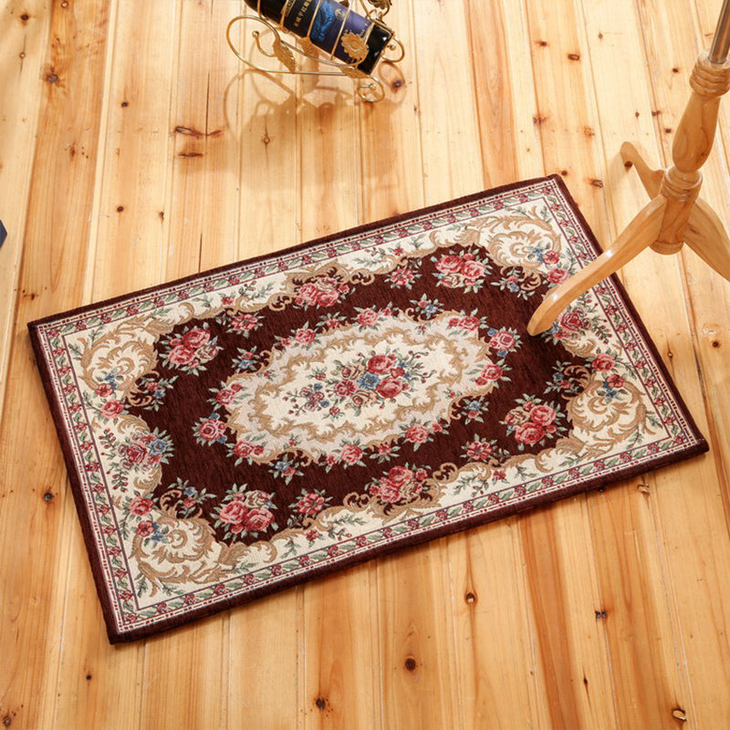 Lisslune | Classic Victoria area rug Multicolor flower carpet Pet-friendly Washable Non-slip backing Door mat