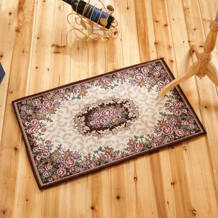 Lisslune | Classic Victoria area rug Multicolor flower carpet Pet-friendly Washable Non-slip backing Door mat