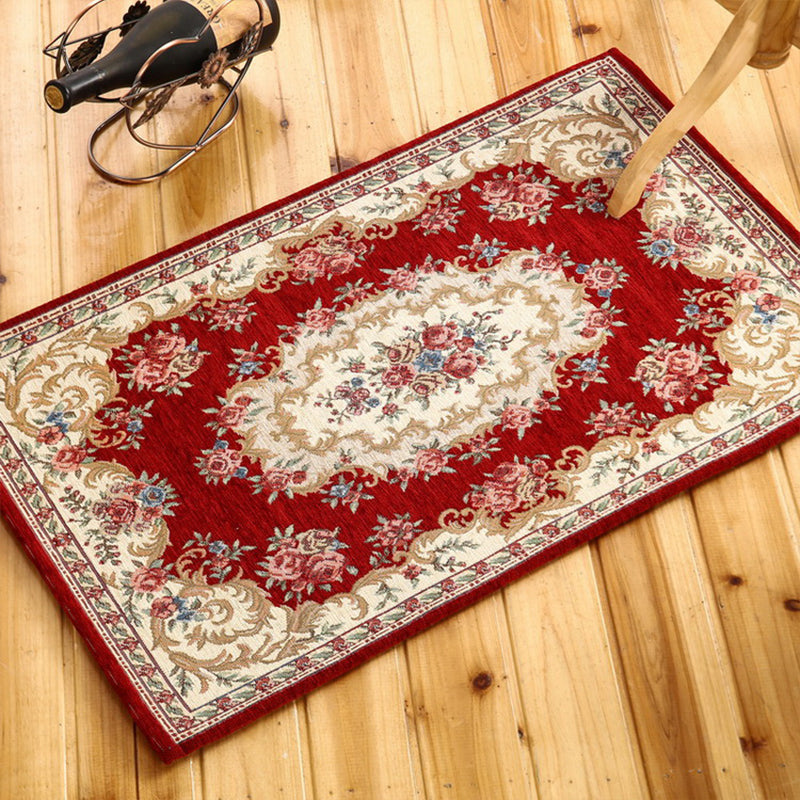 Lisslune | Classic Victoria area rug Multicolor flower carpet Pet-friendly Washable Non-slip backing Door mat
